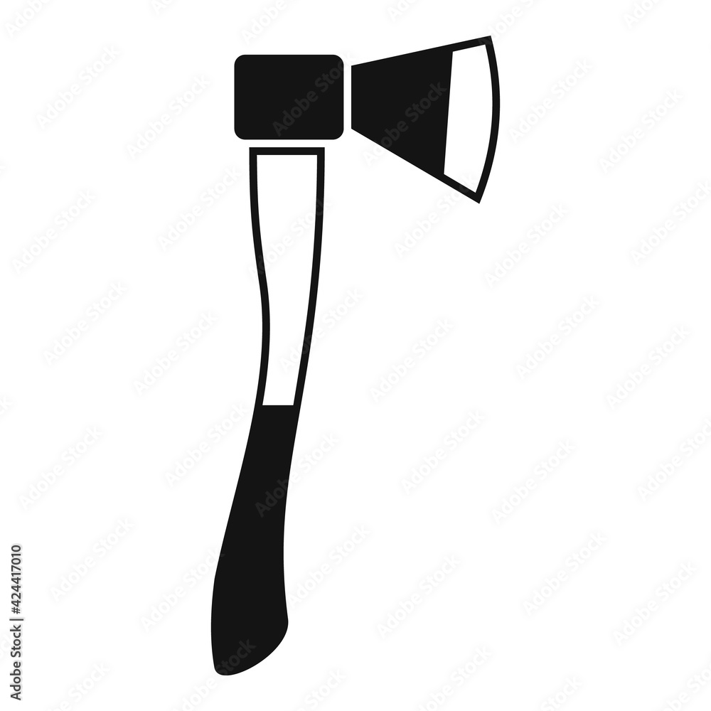 Carpenter axe icon, simple style Carpenter axe icon, simple style