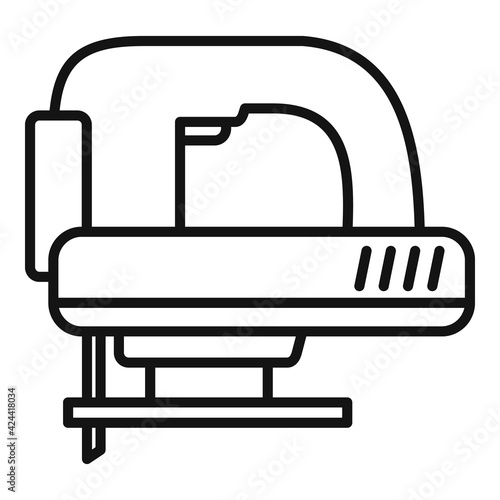 Electric saw icon, outline style