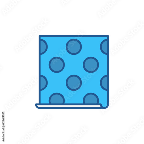 Blue Wall Paper with Circle texture vector concept icon
