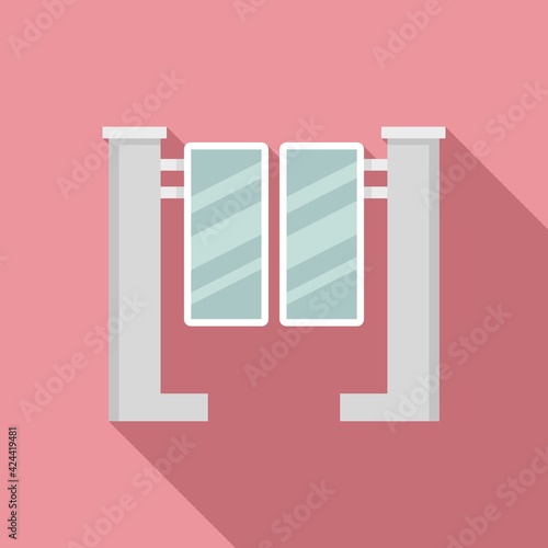 Closed turnstile icon, flat style