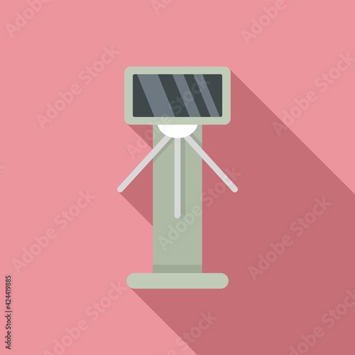 Tripod turnstile icon, flat style