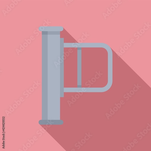 Door turnstile icon, flat style