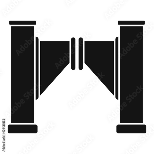 Closed turnstile icon, simple style