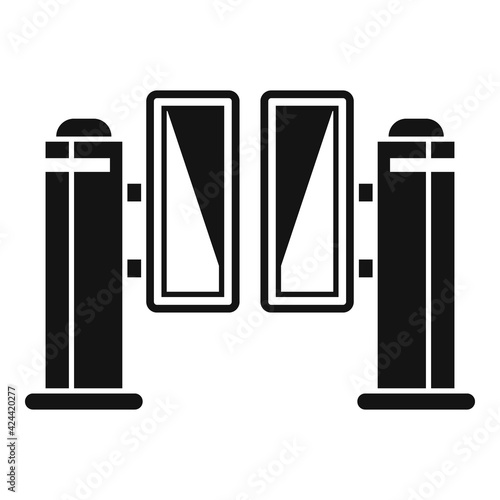 Control turnstile icon, simple style