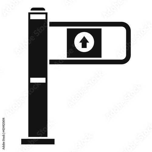 Gate turnstile icon, simple style
