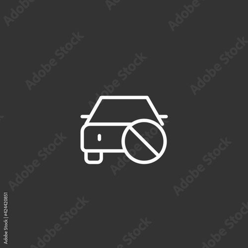 Car Disabled- Pictograph | Line Icon