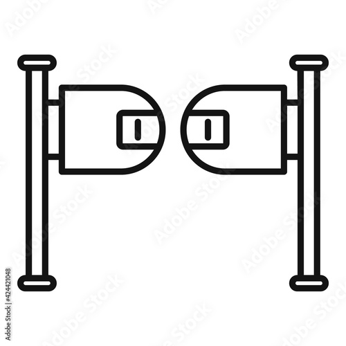 Access turnstile icon, outline style