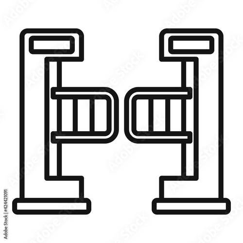 Entrance turnstile icon, outline style