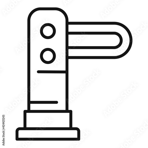 Technology turnstile icon, outline style
