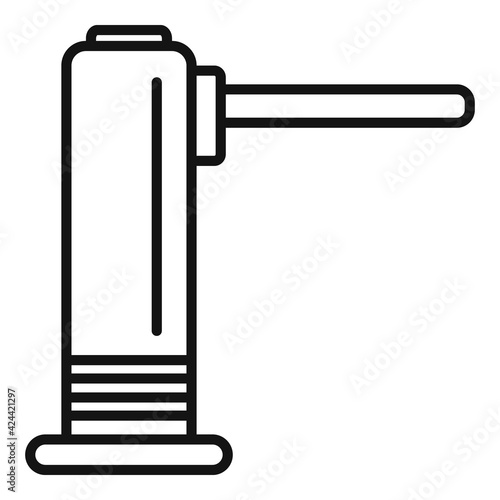 Train turnstile icon, outline style