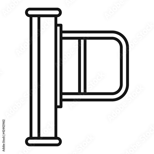 Door turnstile icon, outline style
