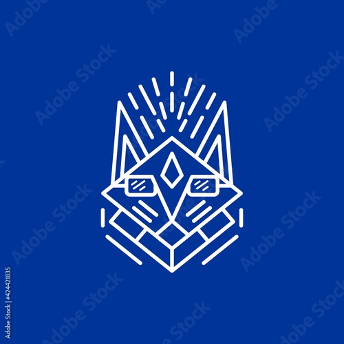 digital modern rat face logo icon vector template
