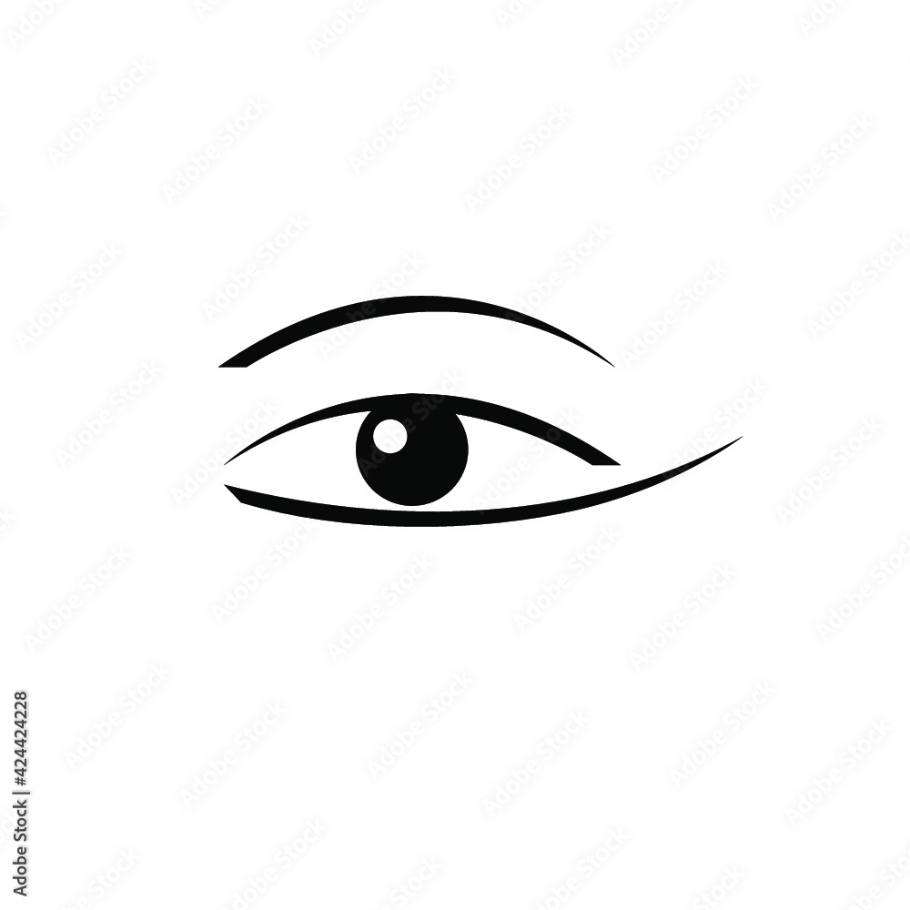 Eye logo design isolated on a white background Eye logo design isolated on a white background