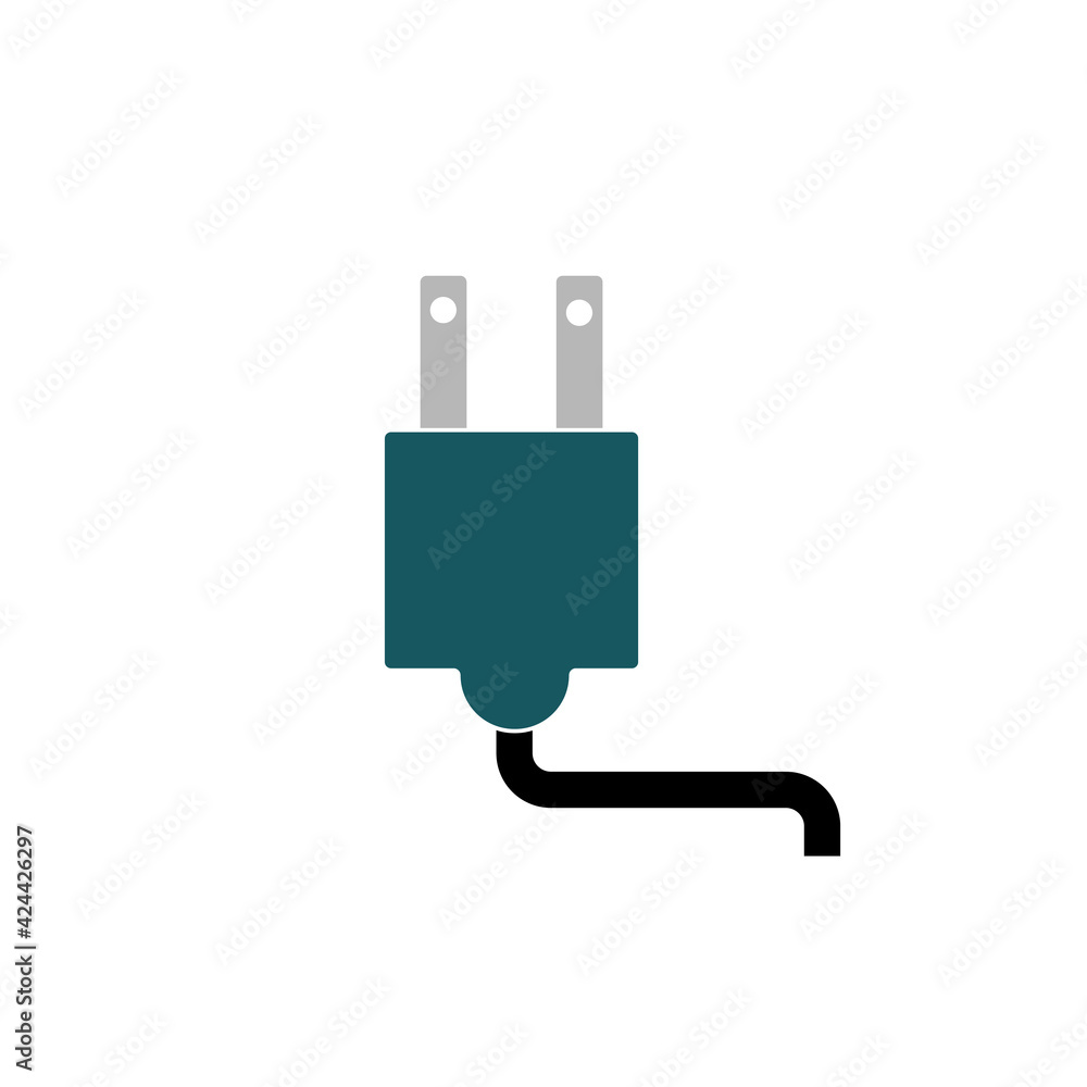 editable plug icon on white background. editable plug icon on white background.