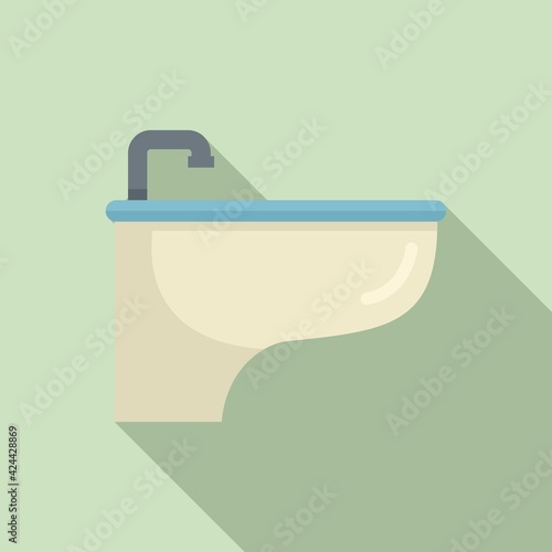 Apartment bidet icon, flat style