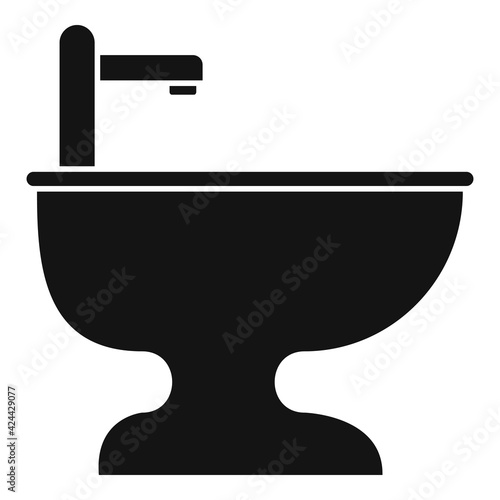 Bathroom bidet icon, simple style
