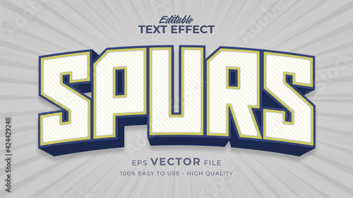 Editable text style effect - sport text style theme