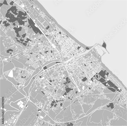 map of the city of Pescara , Abruzzo, Italy