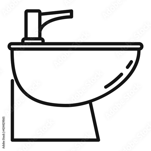 Equipment bidet icon, outline style