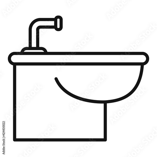 Toilet bidet icon, outline style