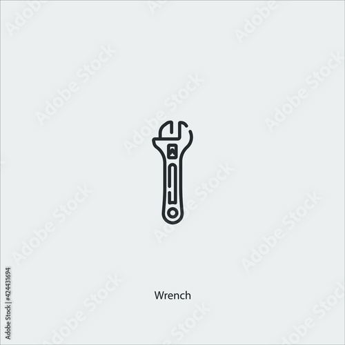 wrench icon vector sign symbol