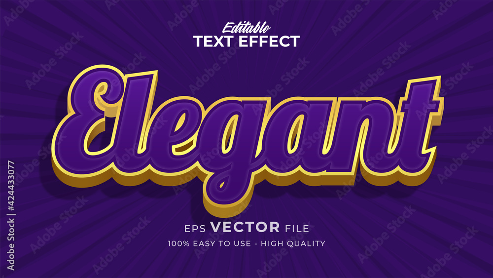 Editable text style effect - Retro Elegant text style theme Editable text style effect - Retro Elegant text style theme