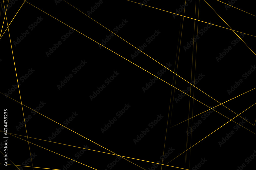 Fototapeta premium Abstract black with gold lines, triangles background modern design. Vector illustration EPS 10.