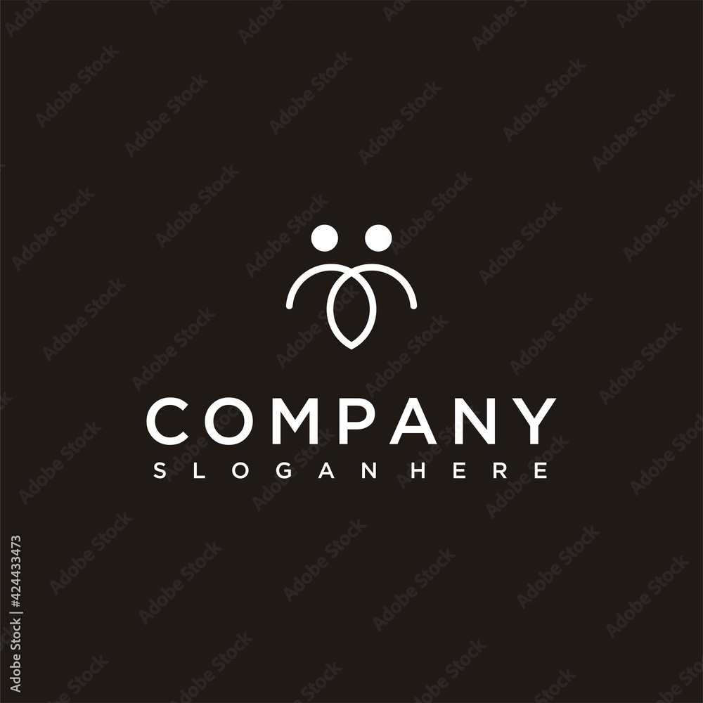 people line vector logo design , logo line people people line vector logo design , logo line people