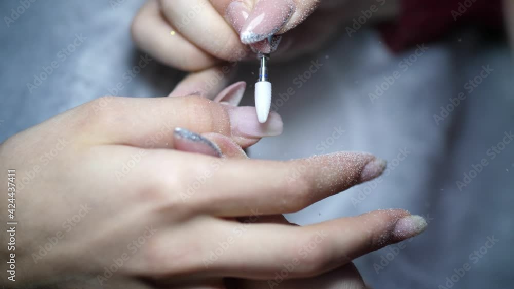 machine for removing manicure the work of a manicure master