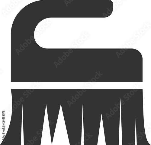 Brush icon with a handle for cleaning surfaces.