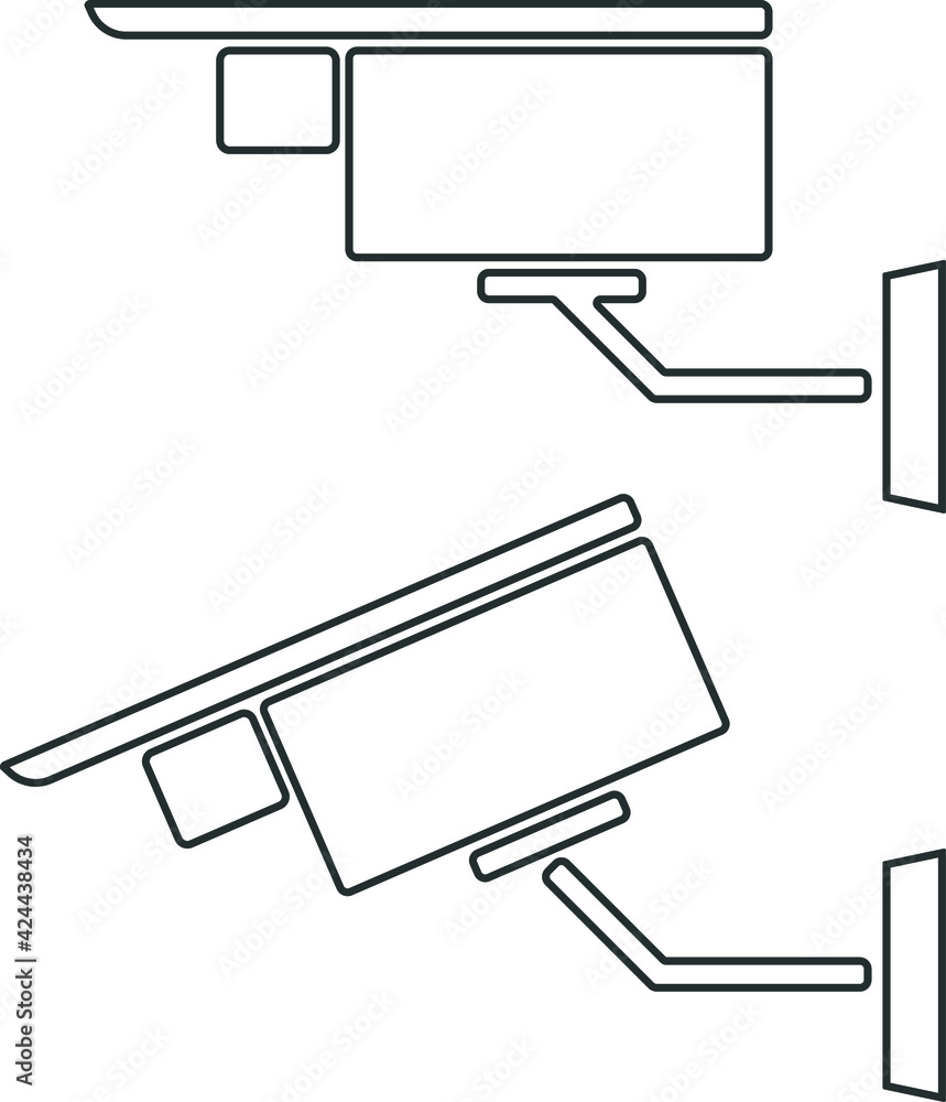 Fixed CCTV, Security Camera Icon Vector Template Illustration Design Fixed CCTV, Security Camera Icon Vector Template Illustration Design