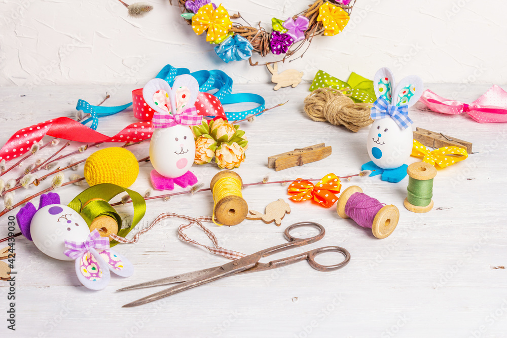 Fototapeta premium Festive Easter handmade concept