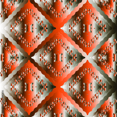 
Patterns with black-and-red-and-white gradient. Abstract metallic background. 