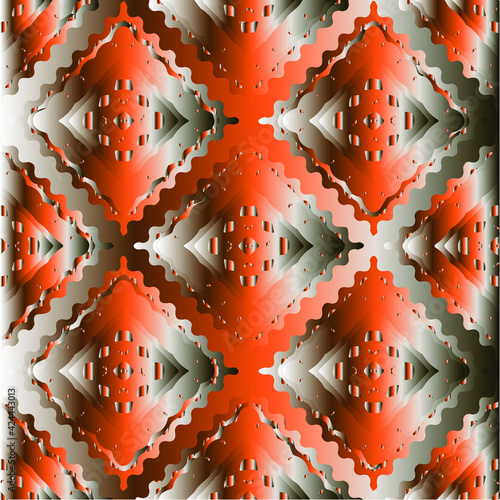 
Patterns with black-and-red-and-white gradient. Abstract metallic background. 
