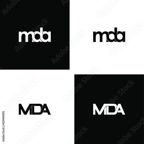 mda letter original monogram logo design photo