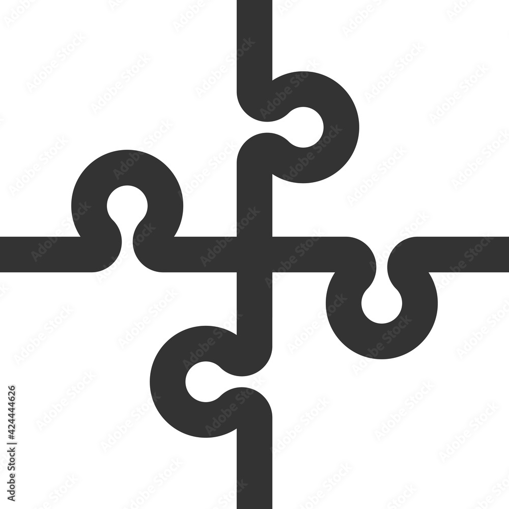 Puzzle four piece business presentation. Square infograph. Circle 4 Step process diagram card. Section compare service banner. Abstract Background Puzzle four piece business presentation. Square infograph. Circle 4 Step process diagram card. Section compare service banner. Abstract Background