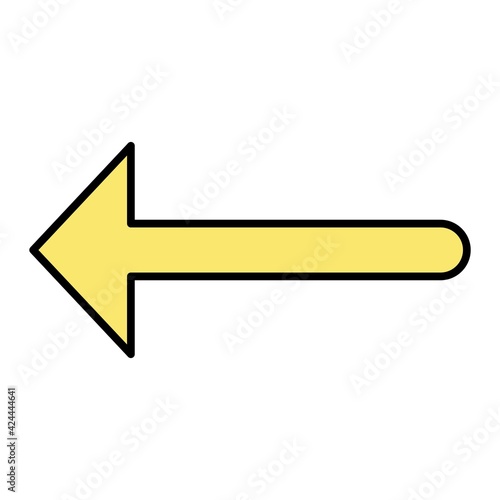 Vector Left Arrow Outline Icon Design