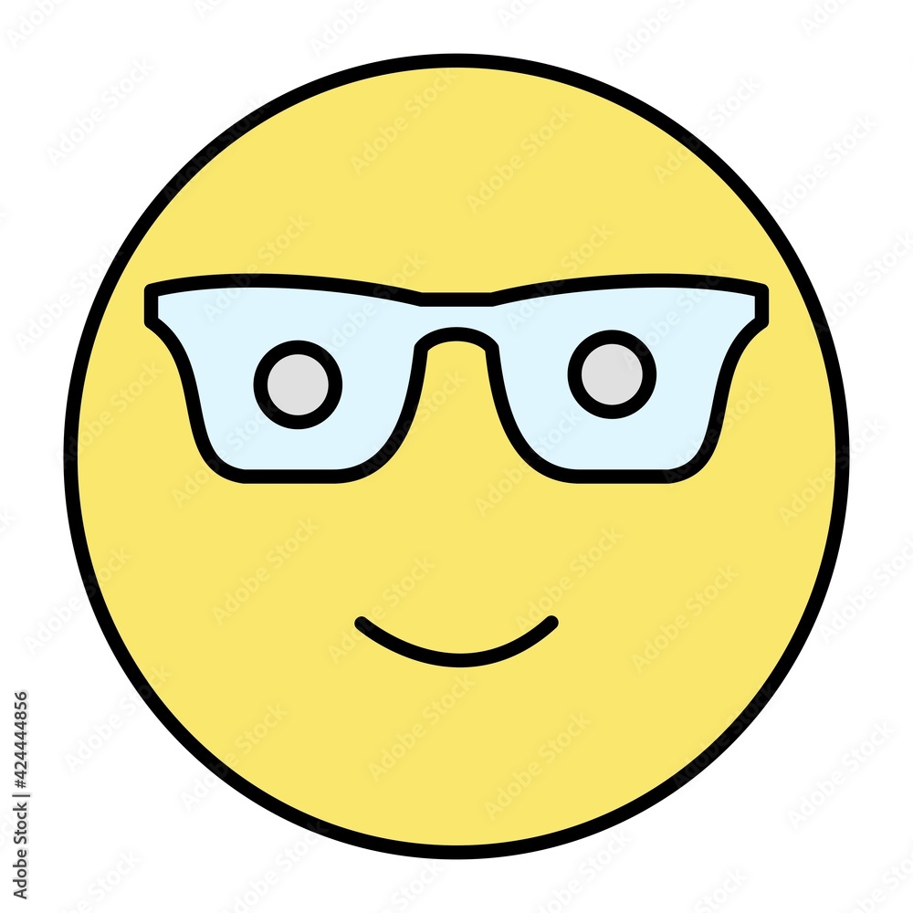 Fototapeta premium Vector Nerd Outline Icon Design