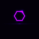 glowing hexagon wallpaper with pink element