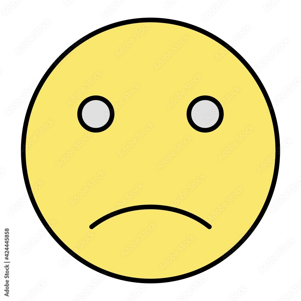 Fototapeta premium Vector Sad Outline Icon Design