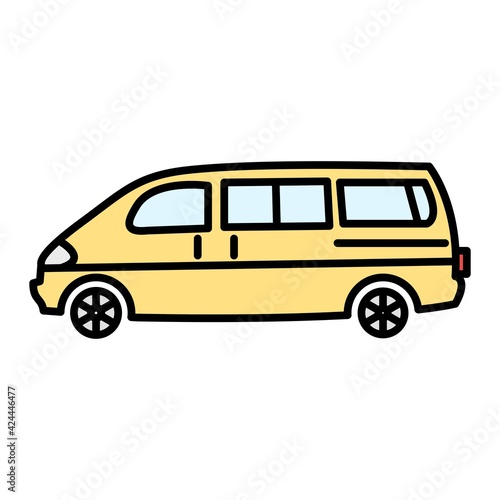 Vector Van Outline Icon Design