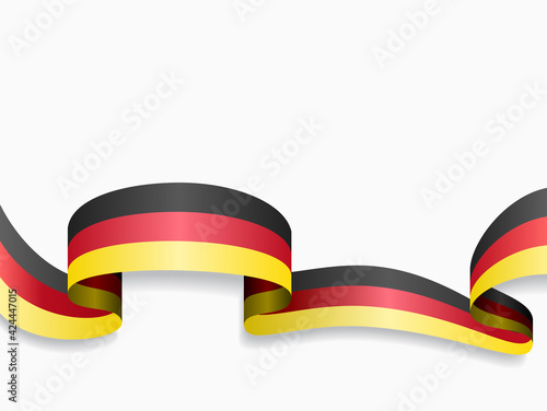 German flag wavy abstract background. Vector illustration.