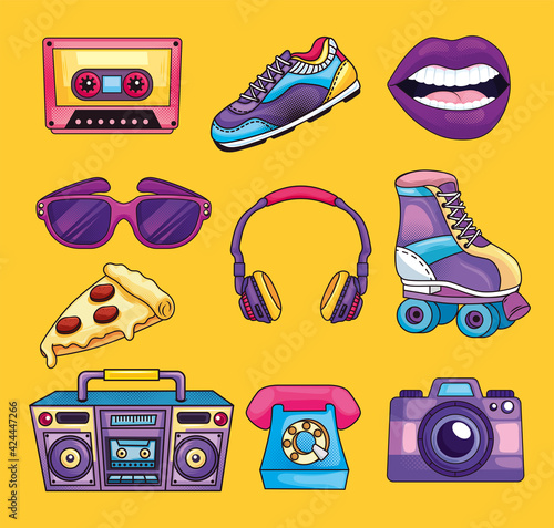 ten retro patches