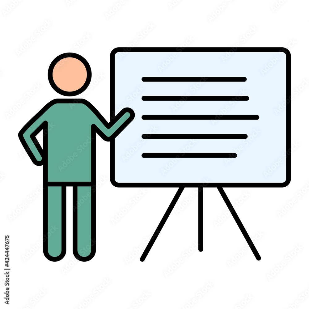 Vector Presentation Outline Icon Design Vector Presentation Outline Icon Design