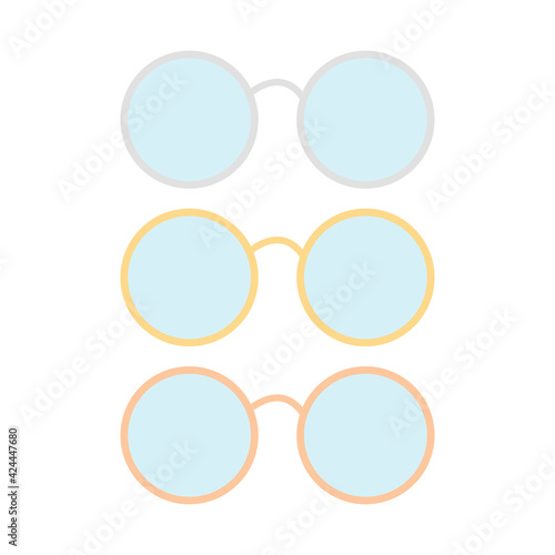 Sun glasses. Fashion glasses. Icon. Vector illustration. EPS 10.