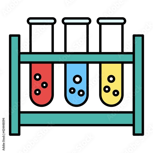 Vector Test Tubes Outline Icon Design