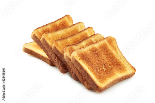 Toast bread isolated on the white background