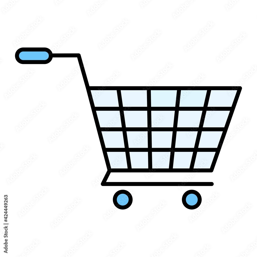 Vector Cart Outline Icon Design Vector Cart Outline Icon Design