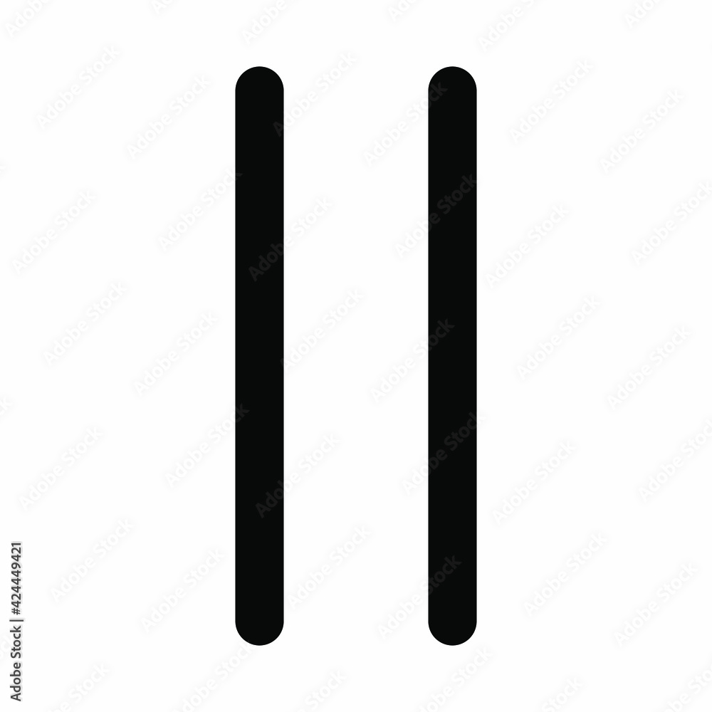Pause icon vector isolated on white background, Pause symbol Eps10 PNG Pause icon vector isolated on white background, Pause symbol Eps10 PNG