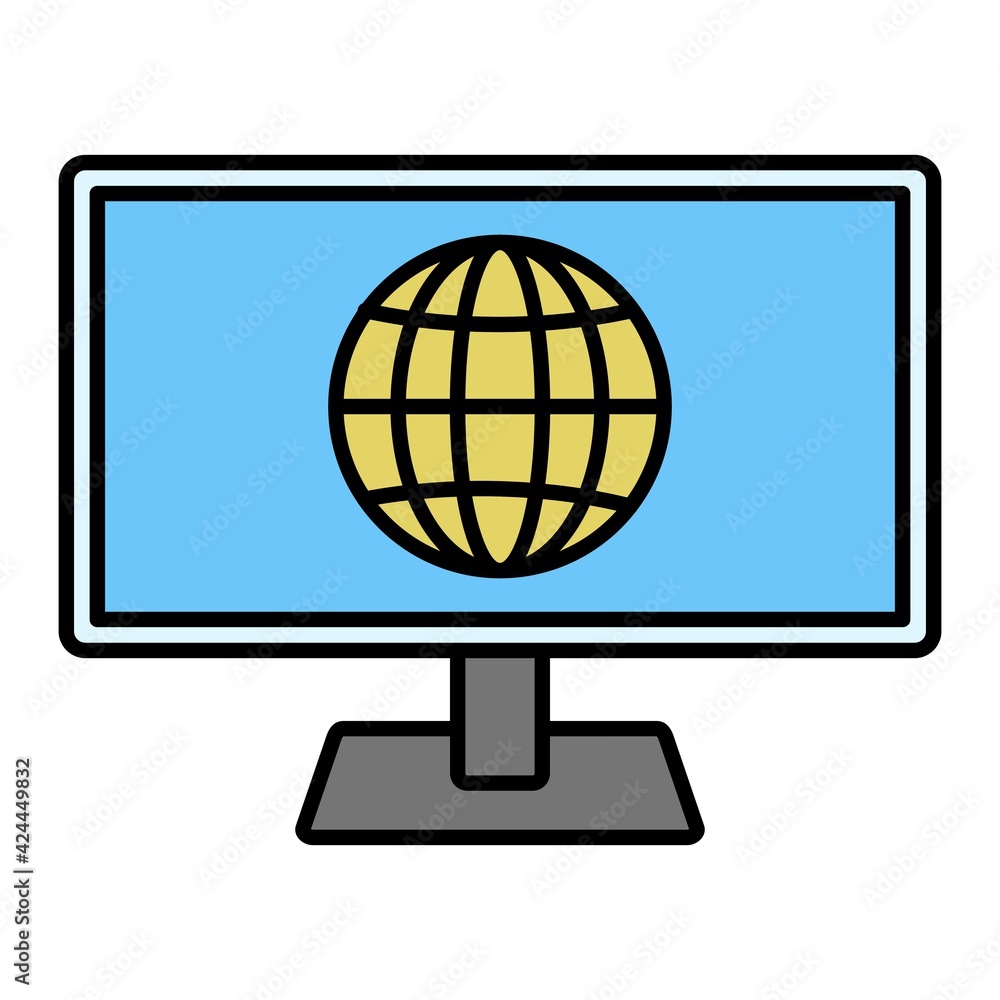 Vector Online Business Outline Icon Design Vector Online Business Outline Icon Design